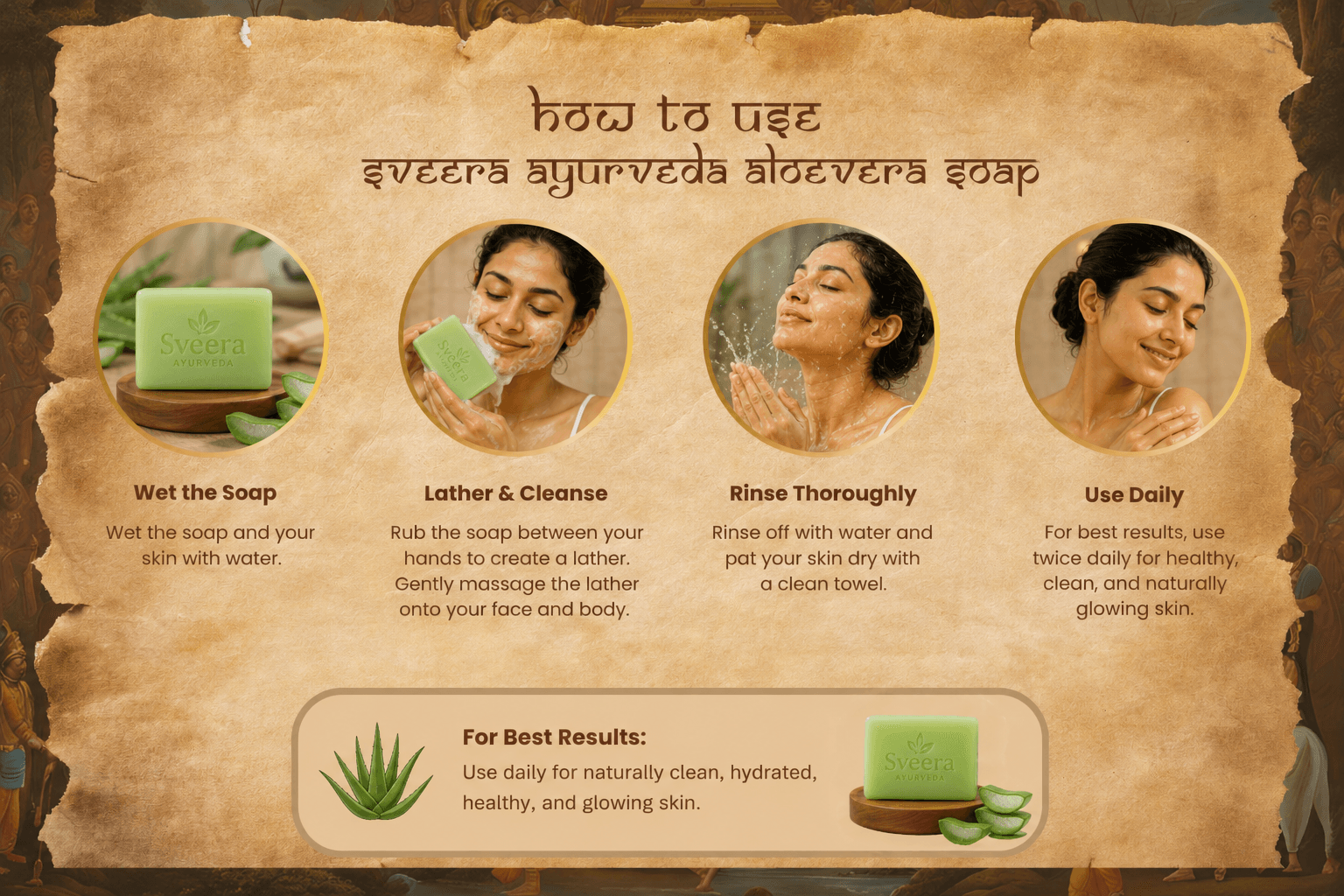 Sveera Ayurevda Aloevera Soap - Image 3