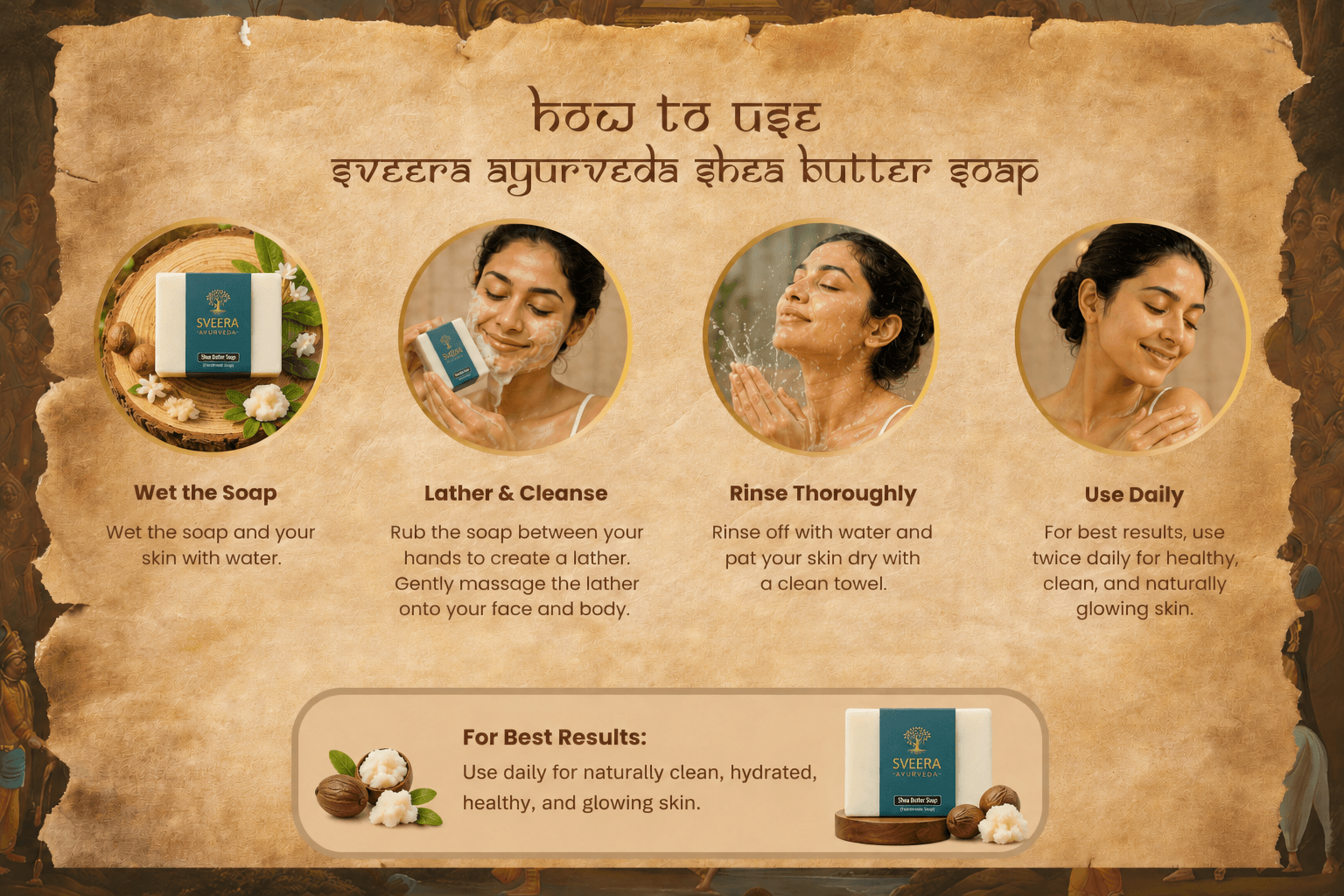 Sveera Ayurevda Shea Butter Soap - Image 4