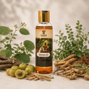 Sveera Abhyang oil is specially developed to strengthen muscles, bones, and joints. It helps to balance the vata, pitta, kapha of your skin.
