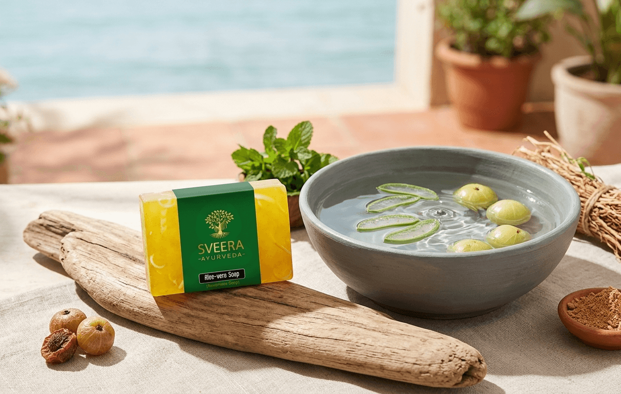 Sveera Ayurevda Aloevera Soap - Image 2