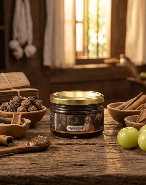 Introducing Sveera Ayurveda Chyawanprash, a time-honored elixir for holistic well-being. Our meticulously crafted formula combines a rich blend of Ayurvedic herbs, including Amla, Ashwagandha, and Guduchi, to strengthen your immunity, enhance vitality, and promote overall health.