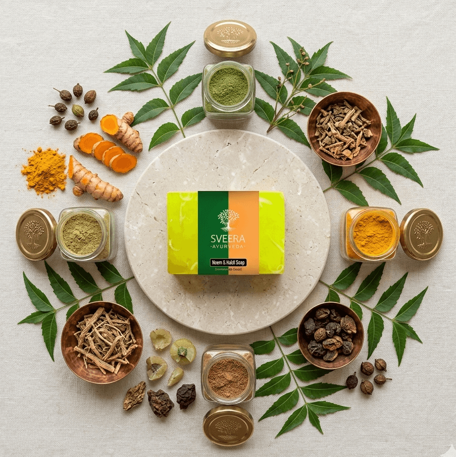 Sveera Ayurevda Neem & Haldi Soap - Image 2