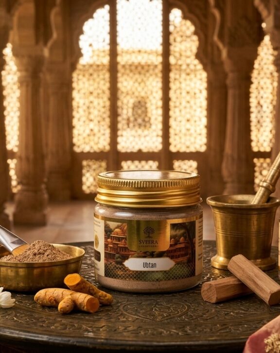 Sveera ubtan brings the classic age-old skin cleansing Ayurvedic treatment to meet contemporary demands of skin health. Made with a mixture of indigenous Ayurvedic substances, this miracle product helps reduce dark spots and wrinkles, improves skin complexion, and gives flawless natural glow to your skin. Its antibacterial properties improve skin health, and make skin smooth and soft, naturally.